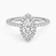 Imani Marquise-Cut Pavé Moissanite Halo Ring