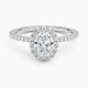 Celeste Oval-Cut Pavé Moissanite Halo Ring