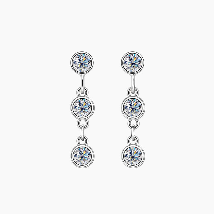 Luna Shade Drop Moissanite Earrings