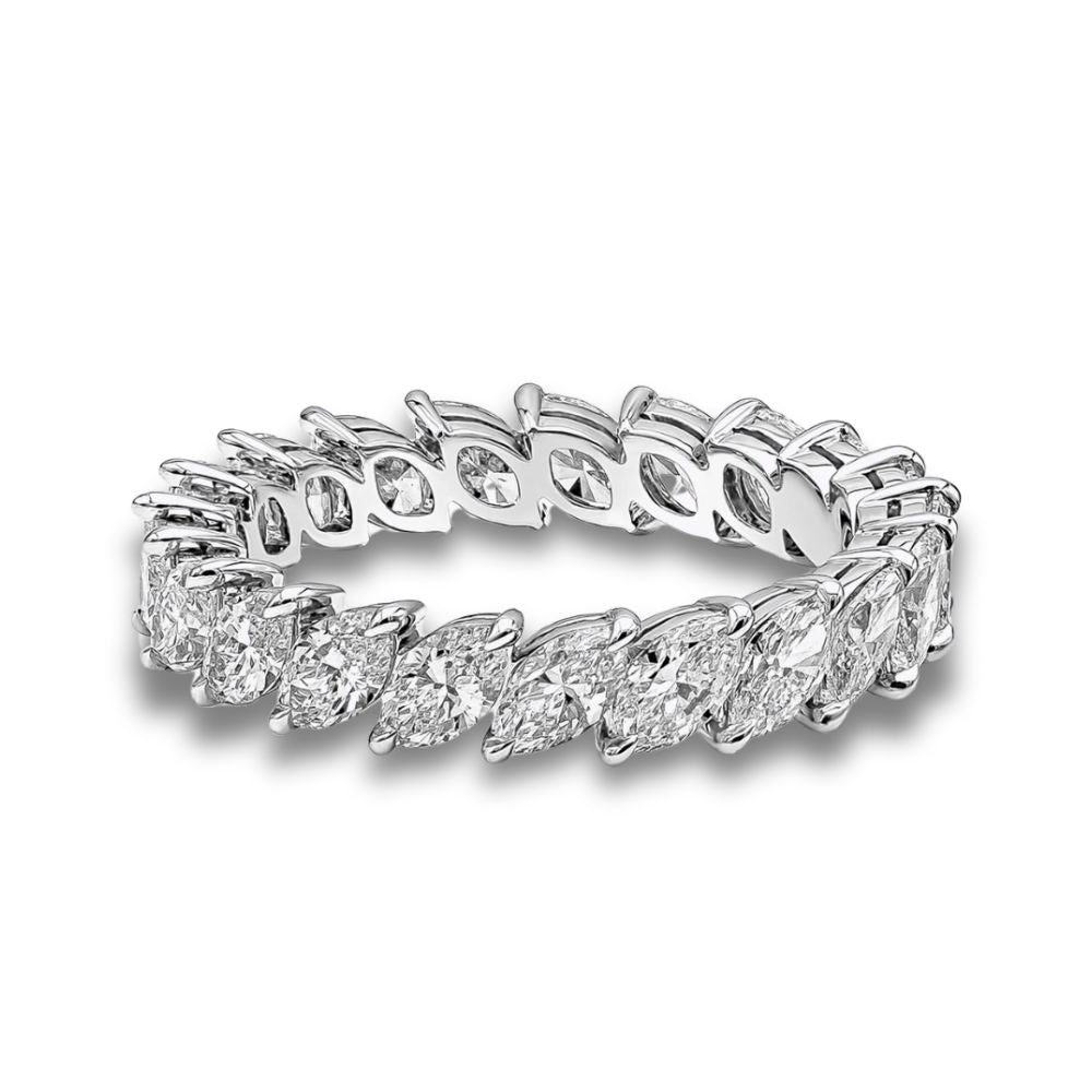 Petel Fleur Marquise-Cut Moissanite Eternity Ring