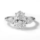 Elysian Pear-Cut Accent Teardrop Moissanite Ring