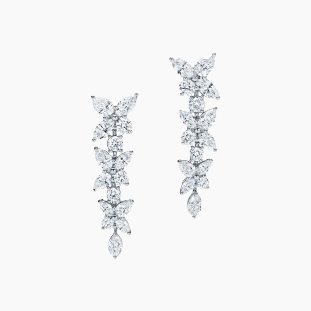 Dewy Dance Drop Moissanite Earring