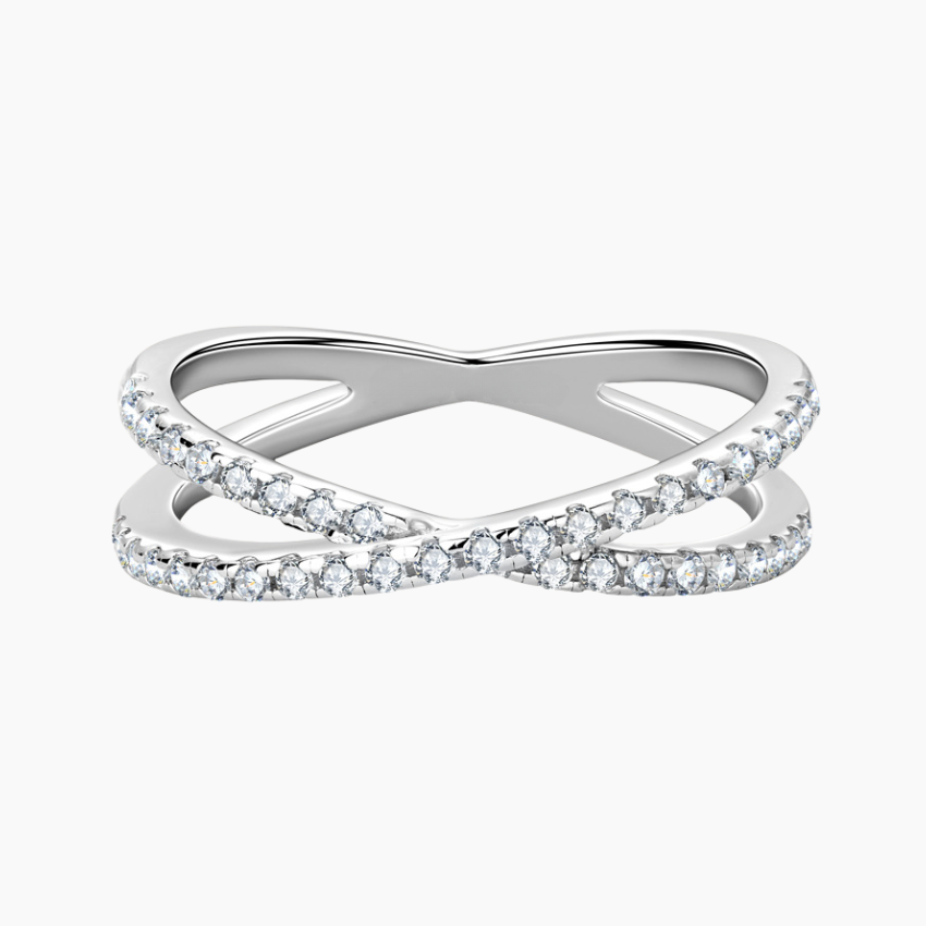 Xyla X-Shape Moissanite Ring