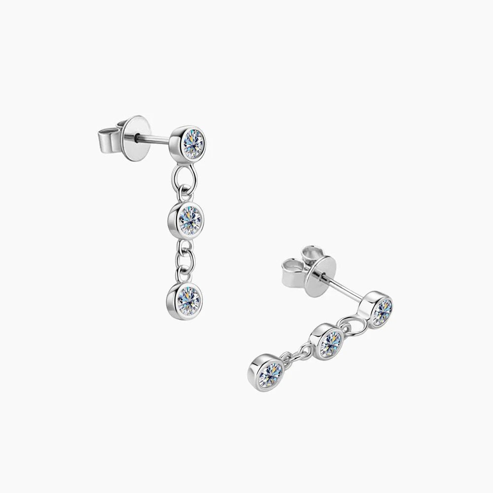 Celestia Drop Moissanite Earrings