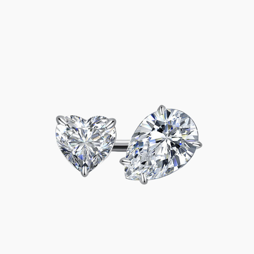 Elara Heart Teardrop Moissanite Ring