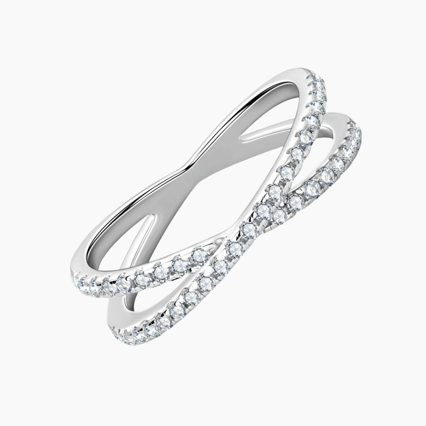 Xyla X-Shape Moissanite Ring