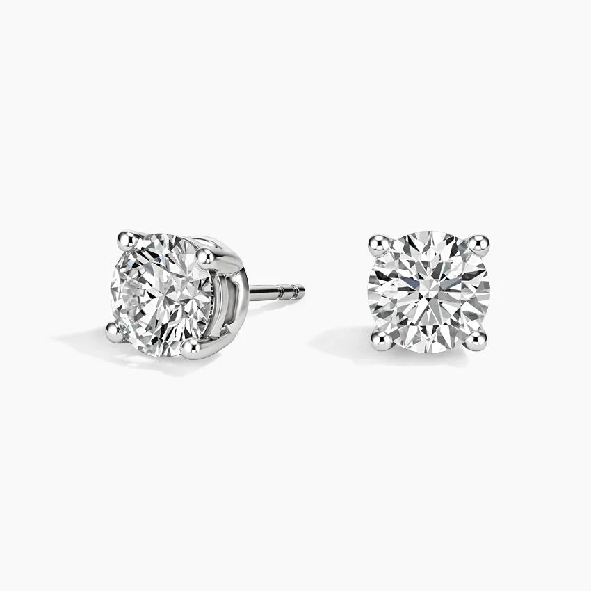 Celestia Moissanite Round-Cut Stud Earrings