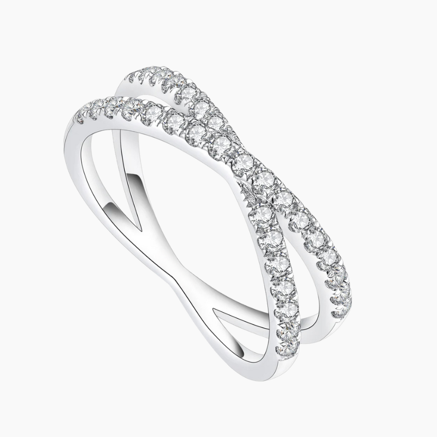 Xyla X-Shape Moissanite Ring