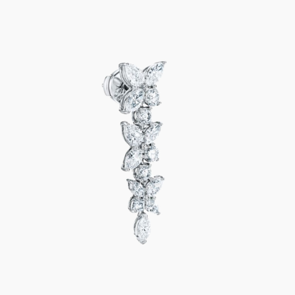 Dewy Dance Drop Moissanite Earring