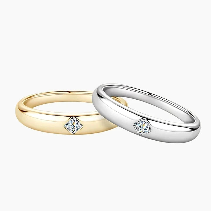 Seraphina Inlaid Princess-Cut Moissanite Ring