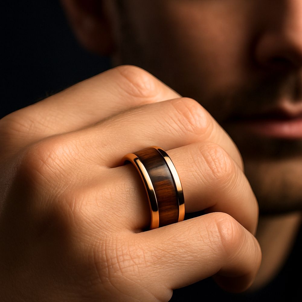 The Sierra Tungsten Inlay Ring For Men