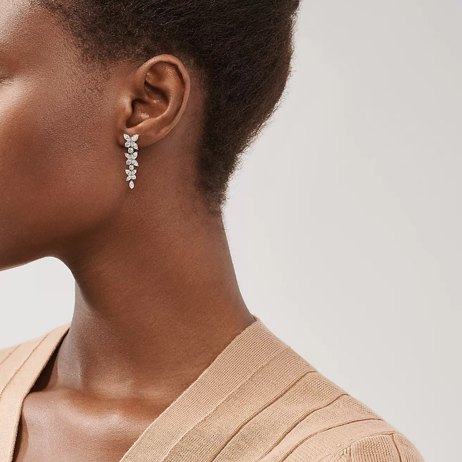 Dewy Dance Drop Moissanite Earring