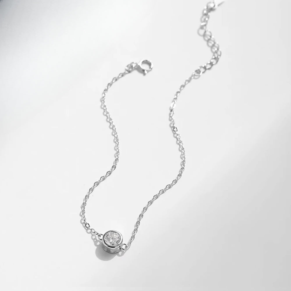 Bezel Princess Moissanite Bracelet