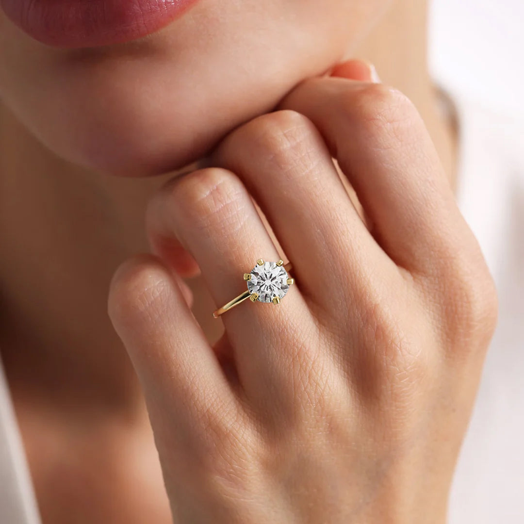 Celestia 6-Prong Solitaire Moissanite Ring