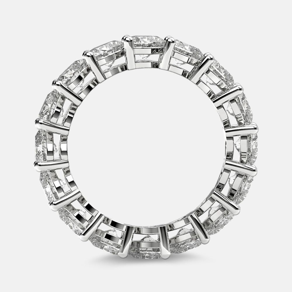 Heart-shape Moissanite Eternity Ring