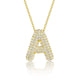 Bling Bubble Initial Letter Moissanite Necklace