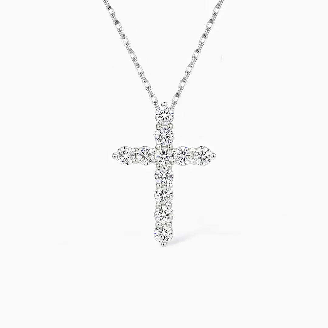 Abigail Delicate Cross Moissanite Necklace