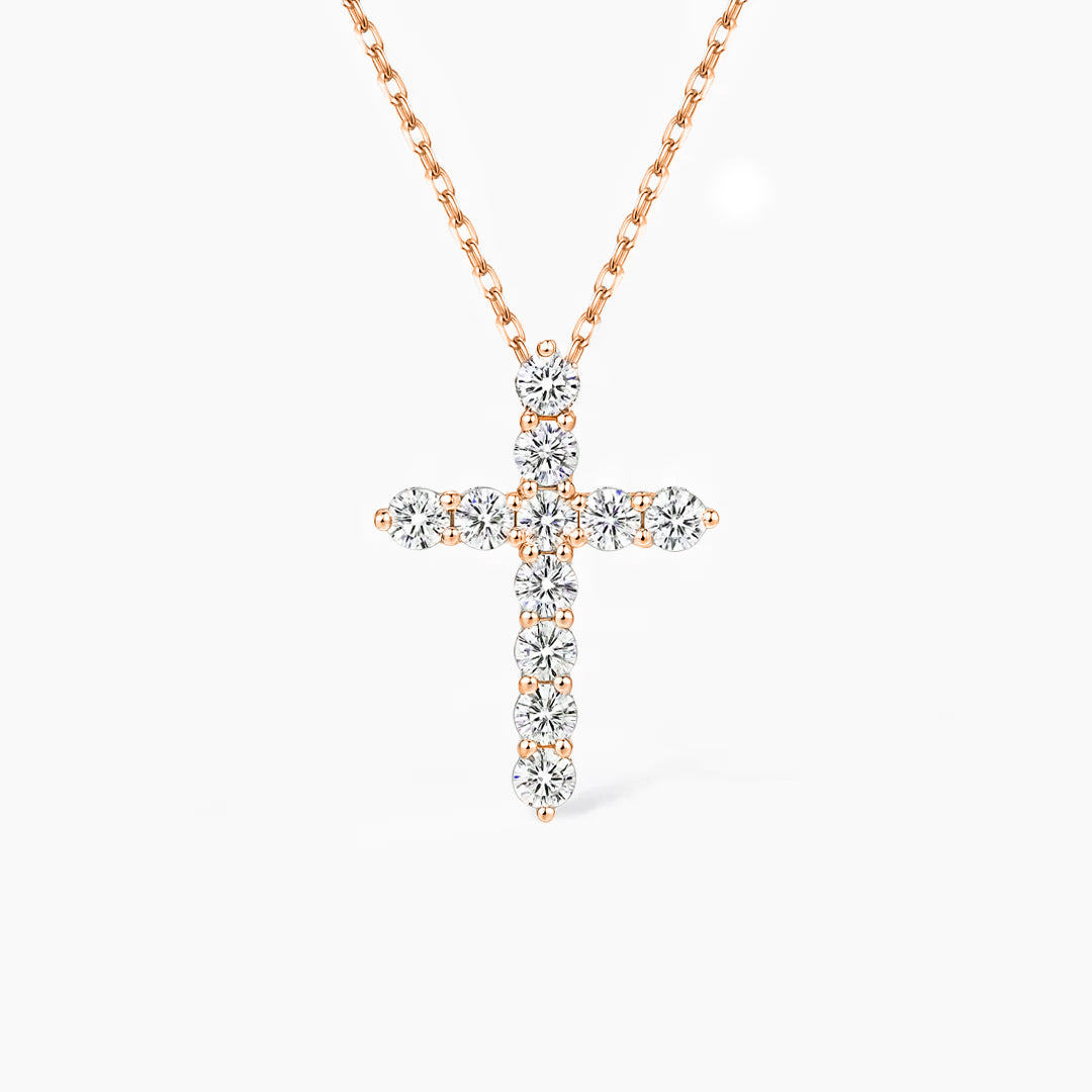 Abigail Delicate Cross Moissanite Necklace