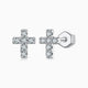 Abigail Cross Moissanite Stud Earrings