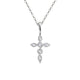 Abigail Teardrop-Pointed Cross Moissanite Necklace