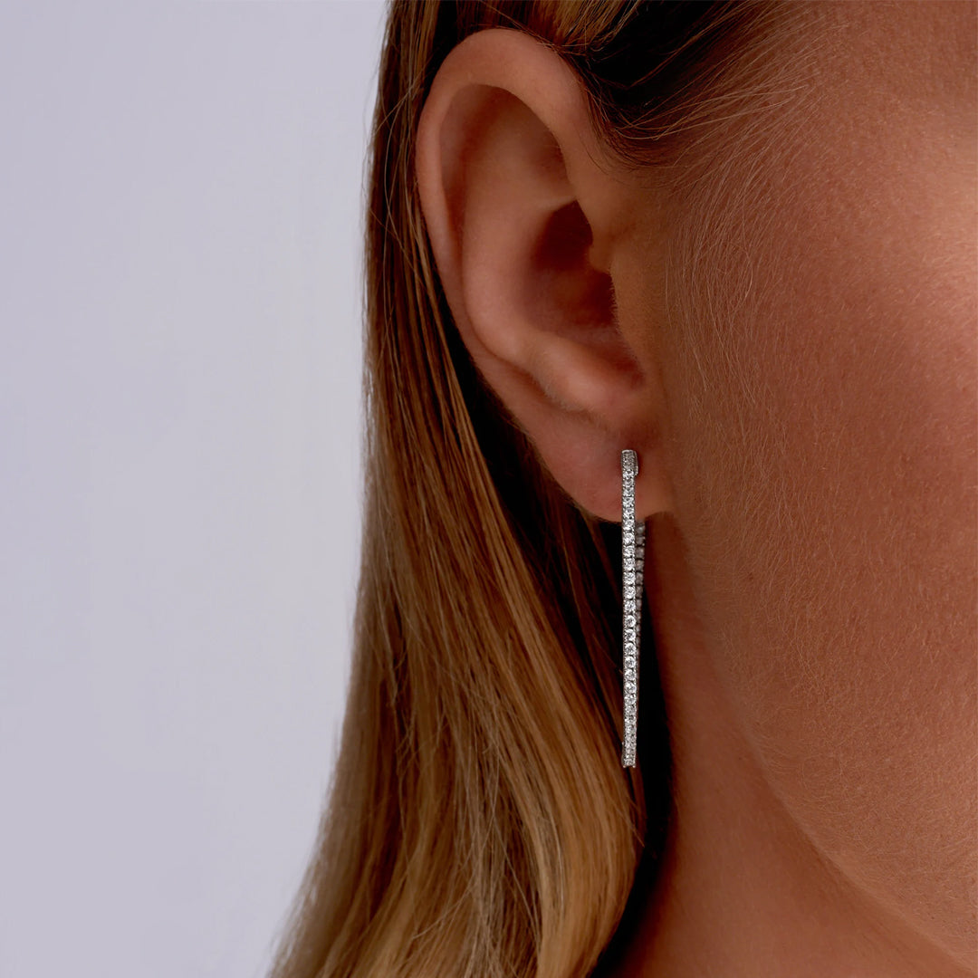 Avarie Large Hoop Moissanite Earrings
