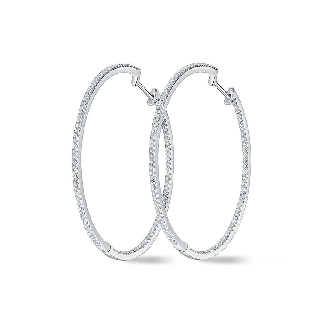 Avarie Large Hoop Moissanite Earrings