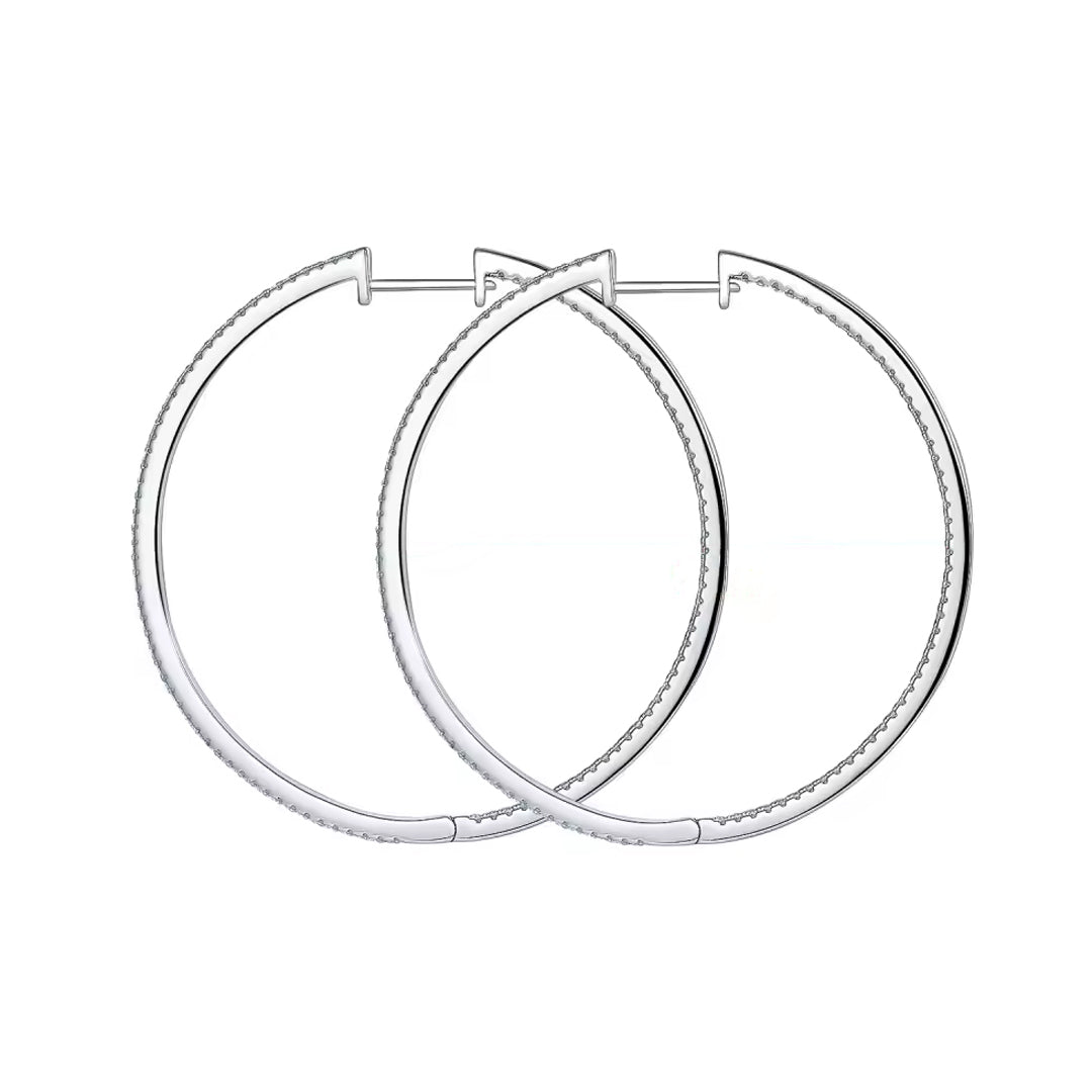 Avarie Large Hoop Moissanite Earrings