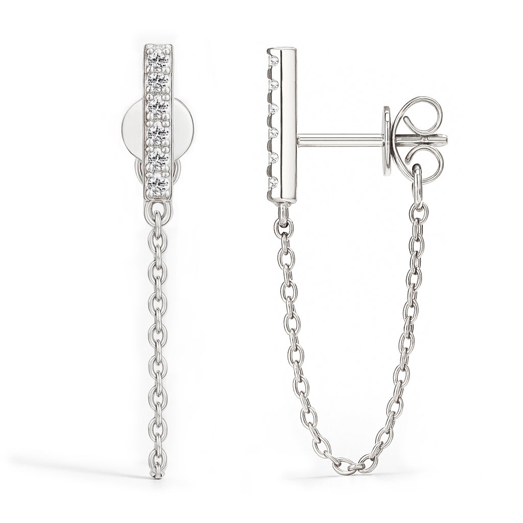 Aviora Moissanite Chain Earrings