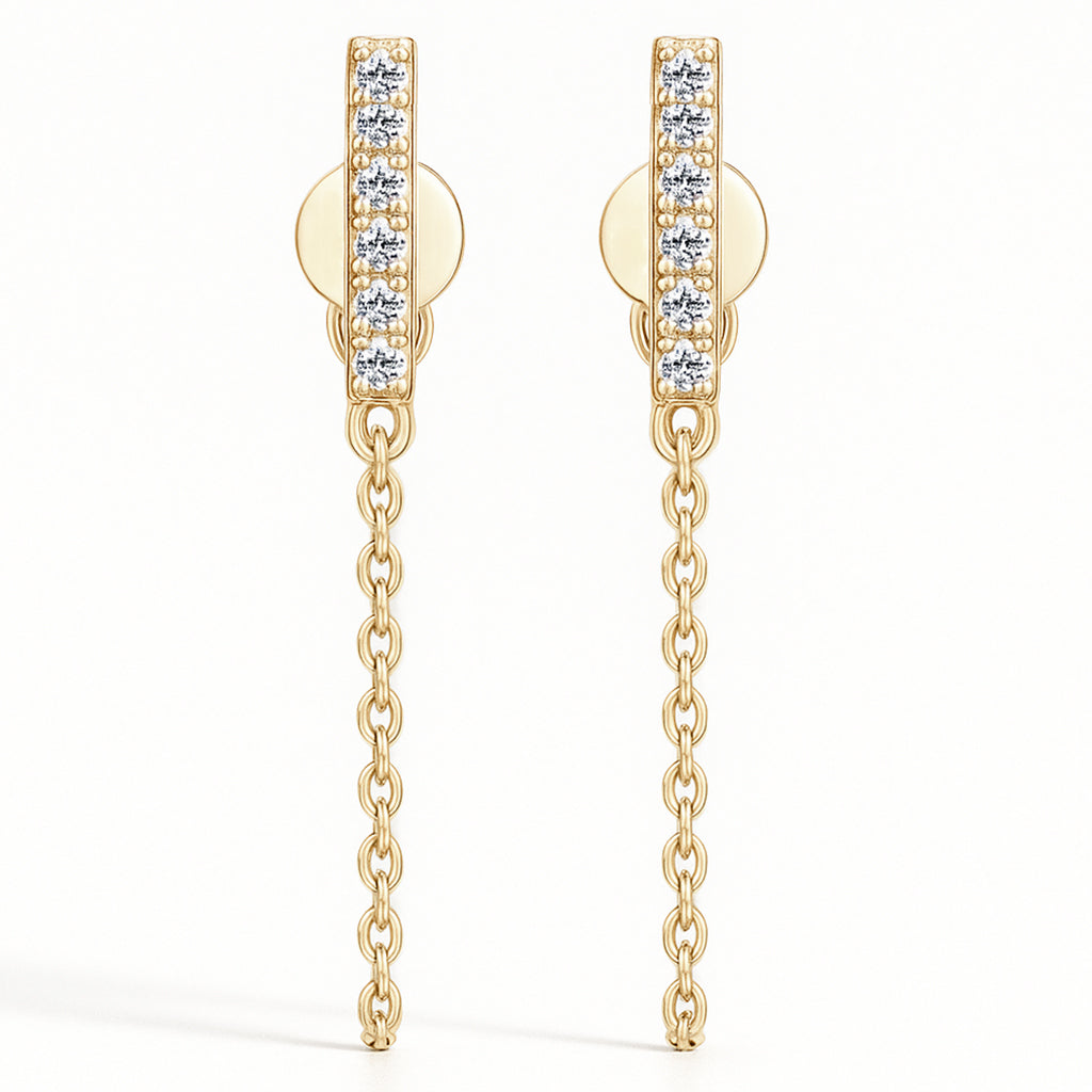 Aviora Moissanite Chain Earrings
