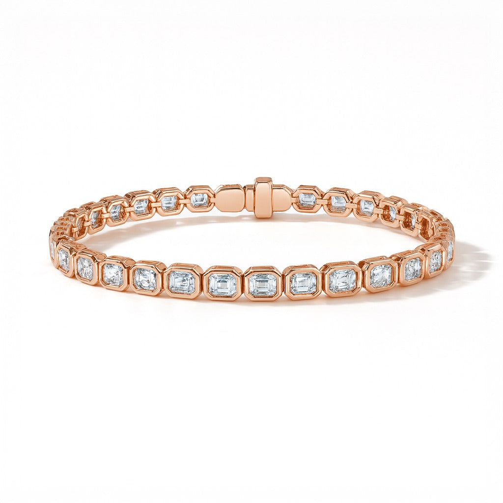 Inaya Emerald-Cut Tennis Lab Diamond Bracelet