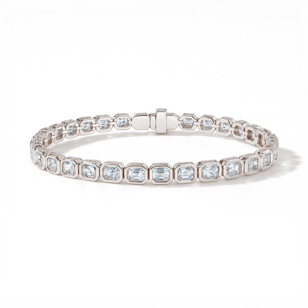 Inaya Emerald-Cut Tennis Lab Diamond Bracelet