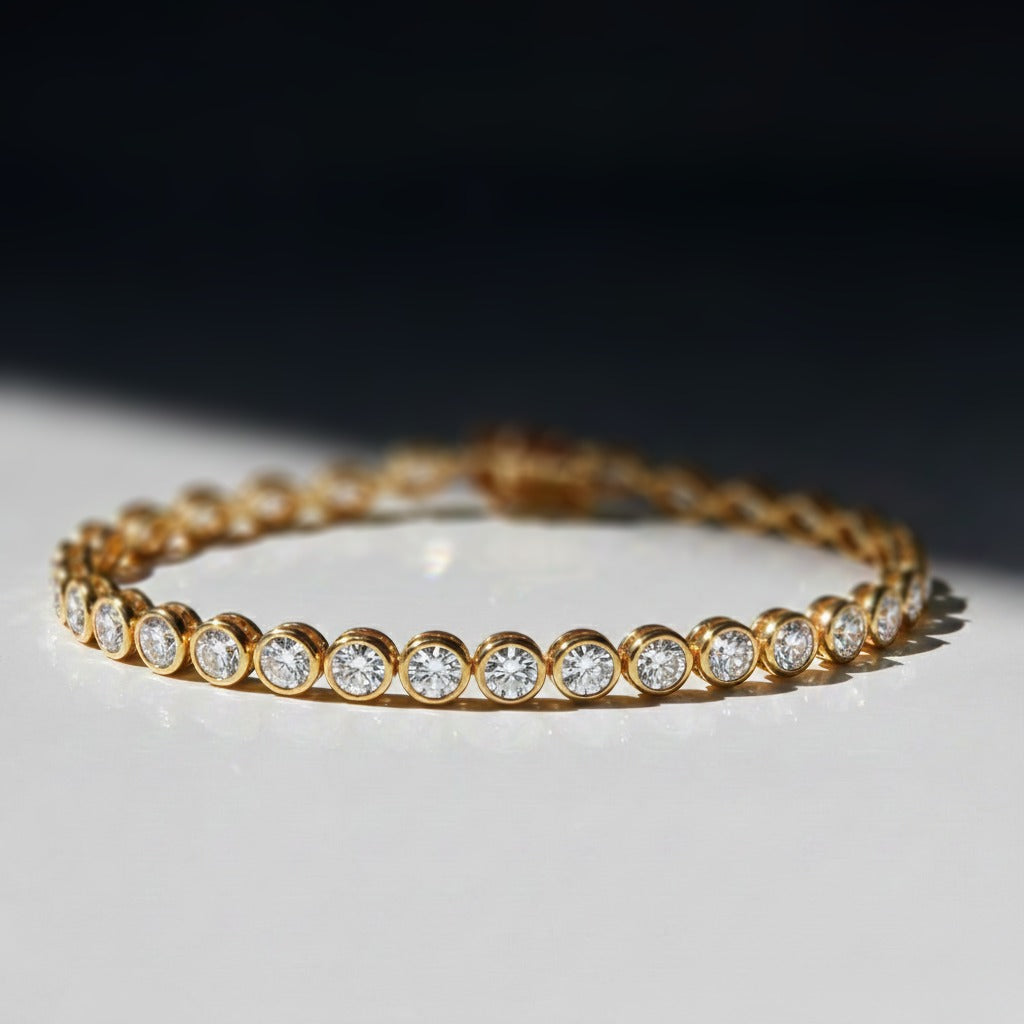 Sanya Round-Cut Tennis Lab Diamond Bracelet