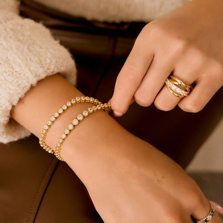 Sanya Round-Cut Tennis Lab Diamond Bracelet