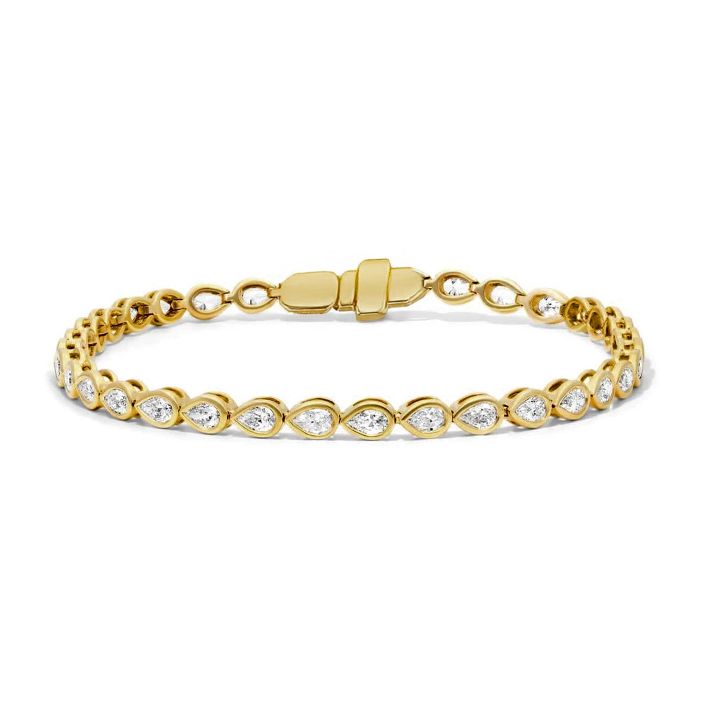 Alethea Pear-Cut Tennis Lab Diamond Bracelet