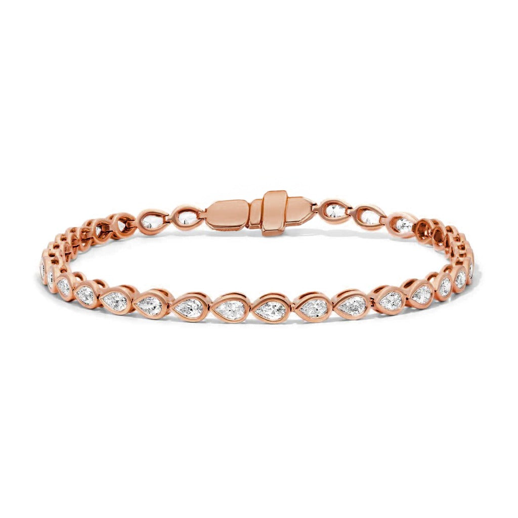 Alethea Pear-Cut Tennis Lab Diamond Bracelet