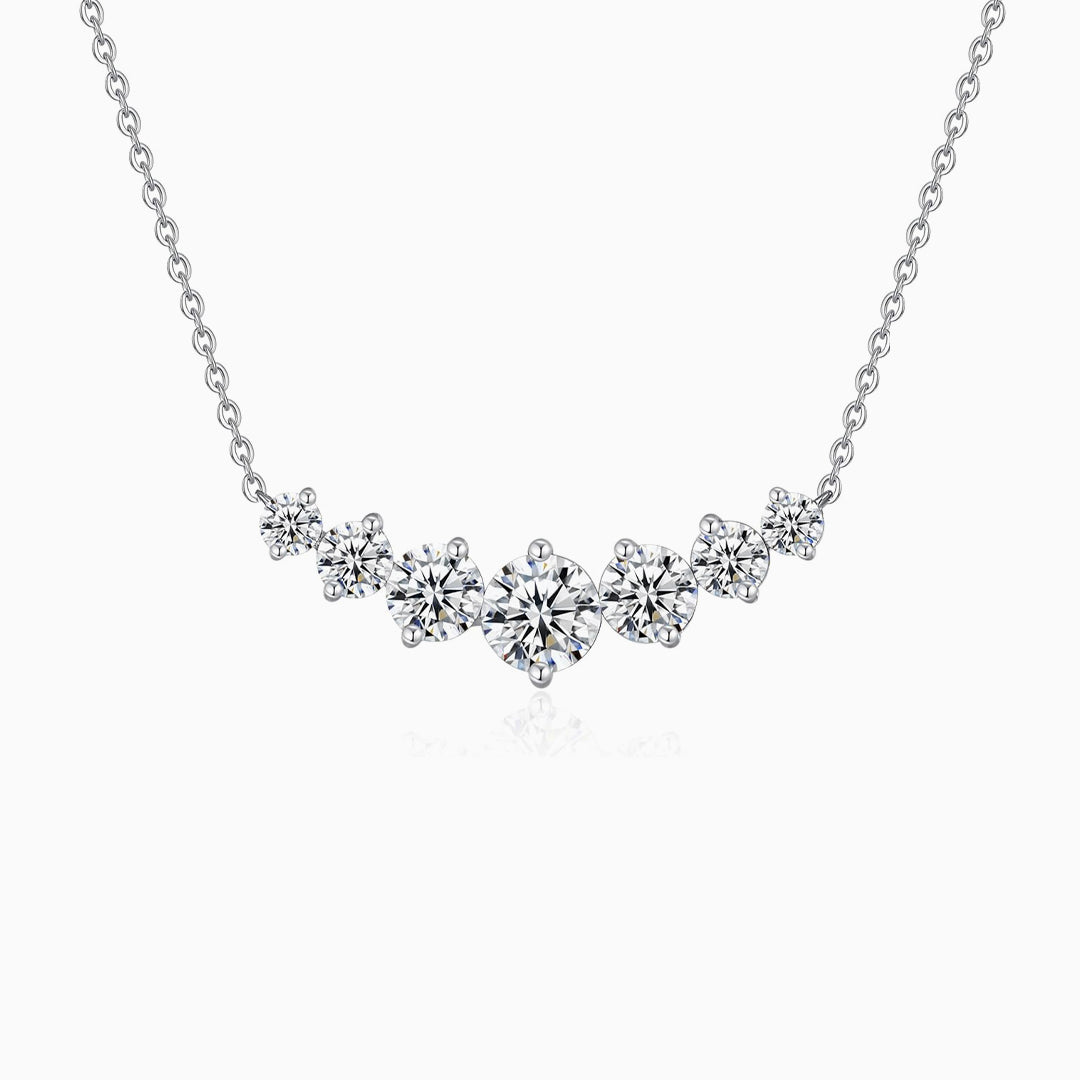 Cascade 6 Round-Cut Moissanite Necklace