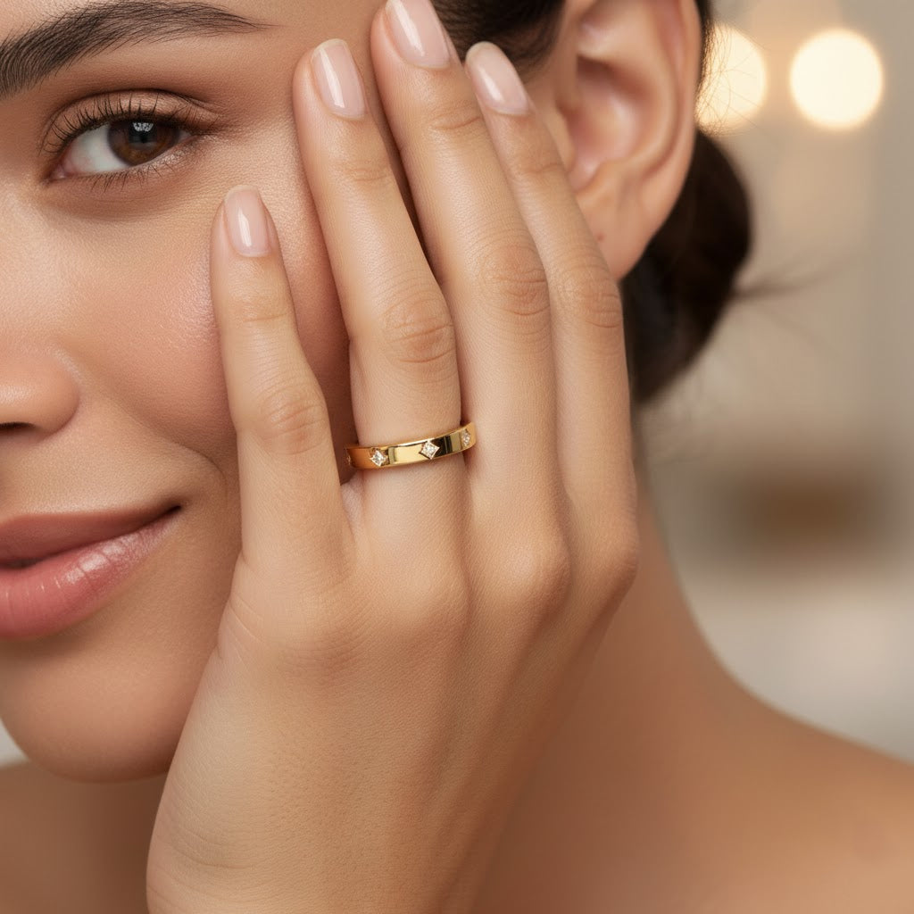 Celestial Moissanite Ring