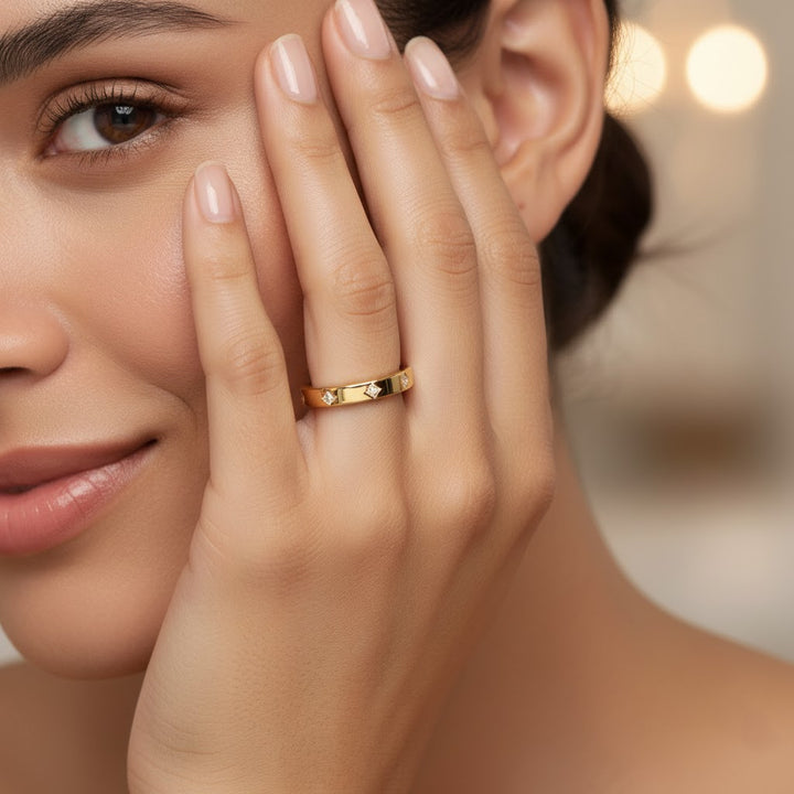 Celestial Moissanite Ring