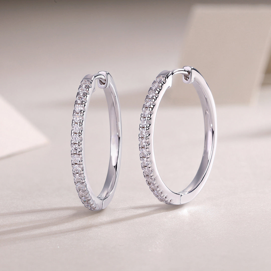 Chana Moissanite Hoop Earrings