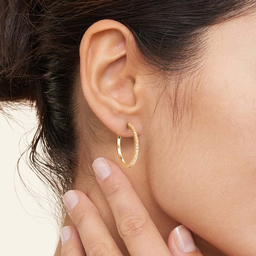 Chana Moissanite Hoop Earrings