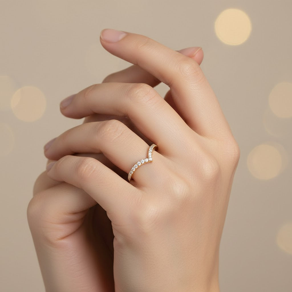 Nasira Tiara Pavé Moissanite Ring