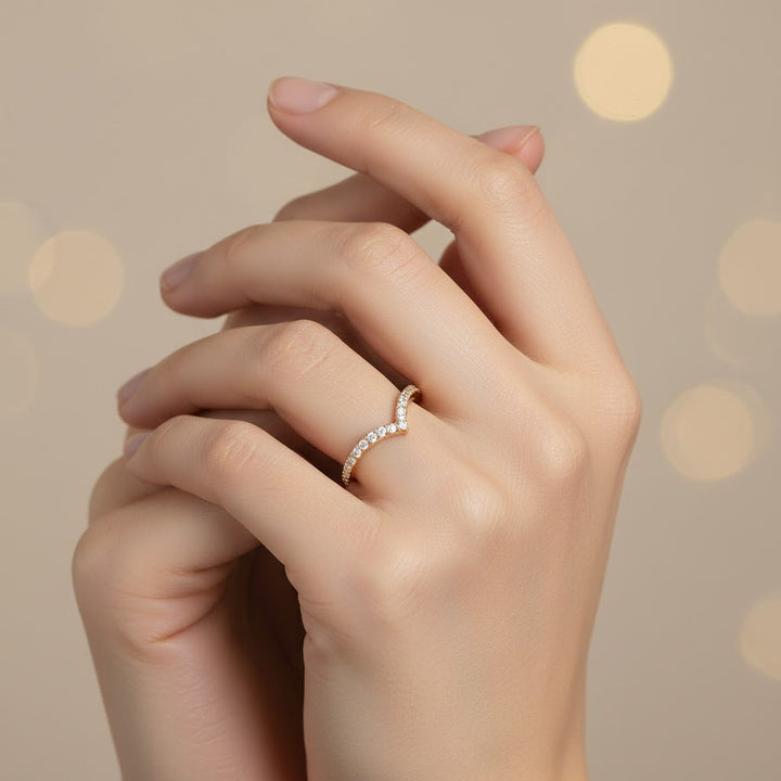 Nasira Tiara Pavé Moissanite Ring