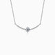 Curva Solitaire Round-cut Moissanite Necklace