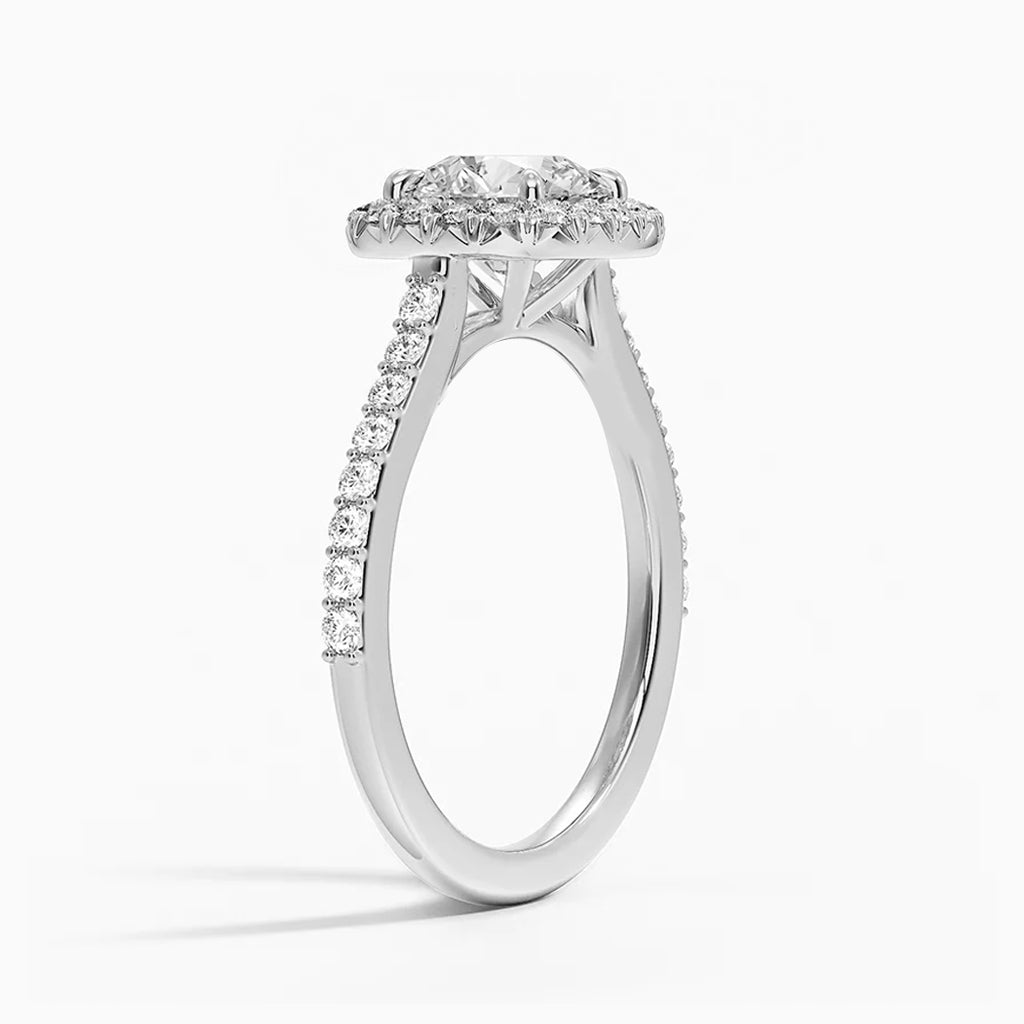 Liora Cushion-Cut Pavé Lab Diamond Halo Ring