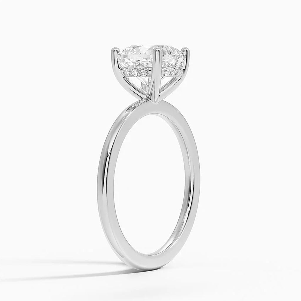 Erin Cushion-Cut Hidden Halo Lab Diamond Ring