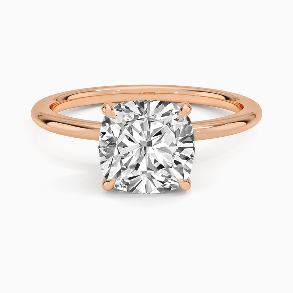 Erin Cushion-Cut Hidden Halo Lab Diamond Ring