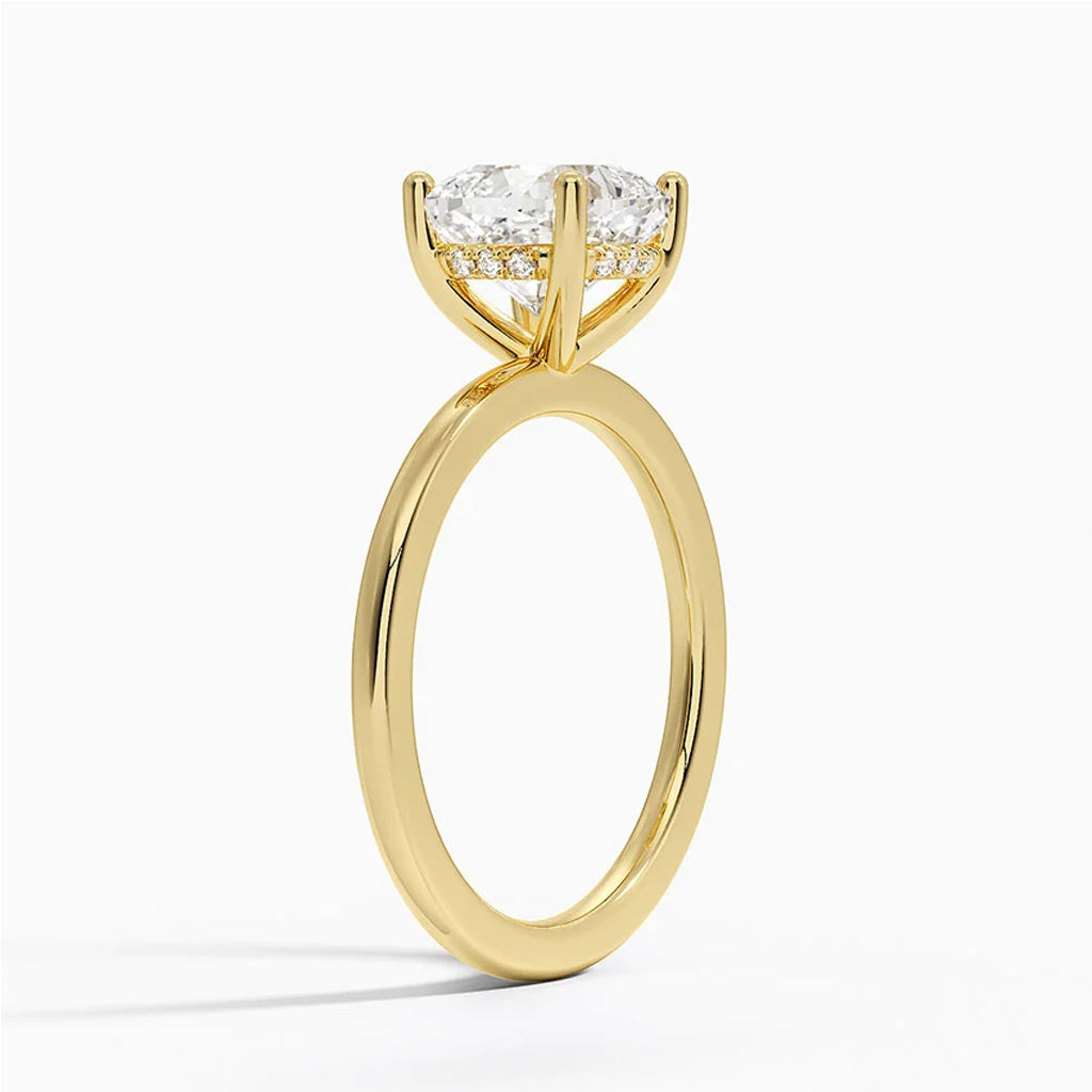 Erin Cushion-Cut Hidden Halo Lab Diamond Ring