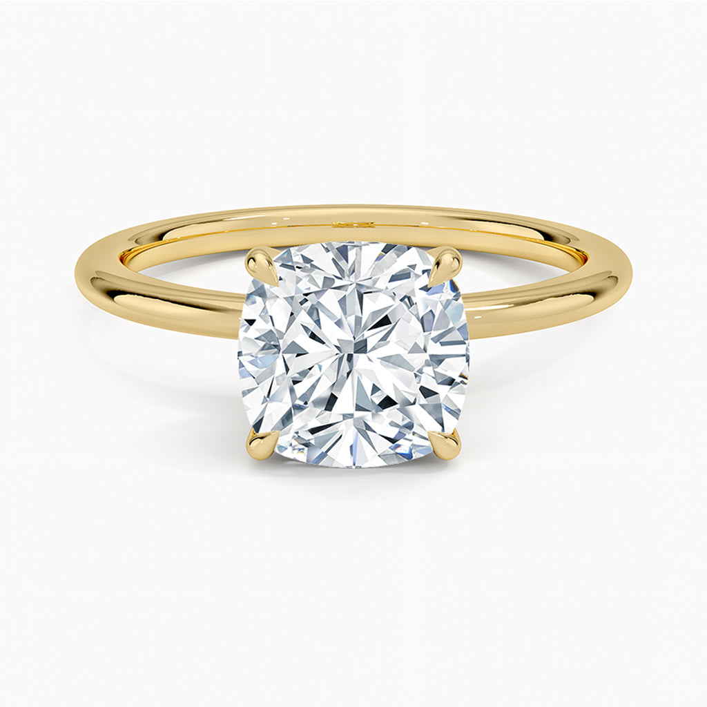 Erin Cushion-Cut Hidden Halo Lab Diamond Ring