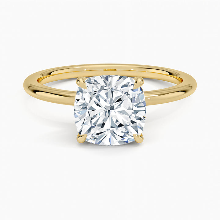 Erin Cushion-Cut Hidden Halo Lab Diamond Ring