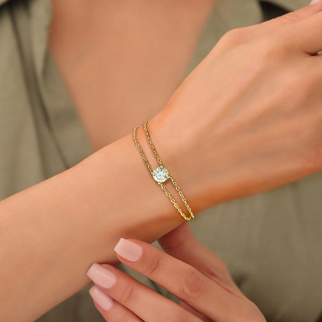 Dahlia Moissanite Bracelet